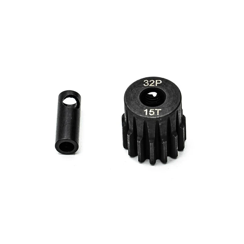 Pignon 15T acier 32dp ø5mm + adaptateur 3,17mm - Hobbytech KN-183215