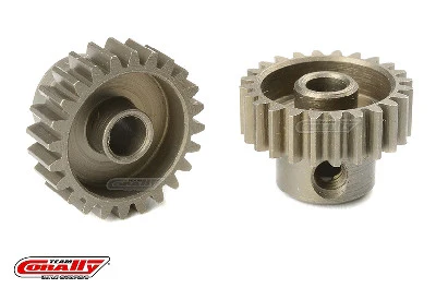 Pignon moteur 48 DP - Court - Acier trempé - 24 Dents - Axe moteur 3.17mm