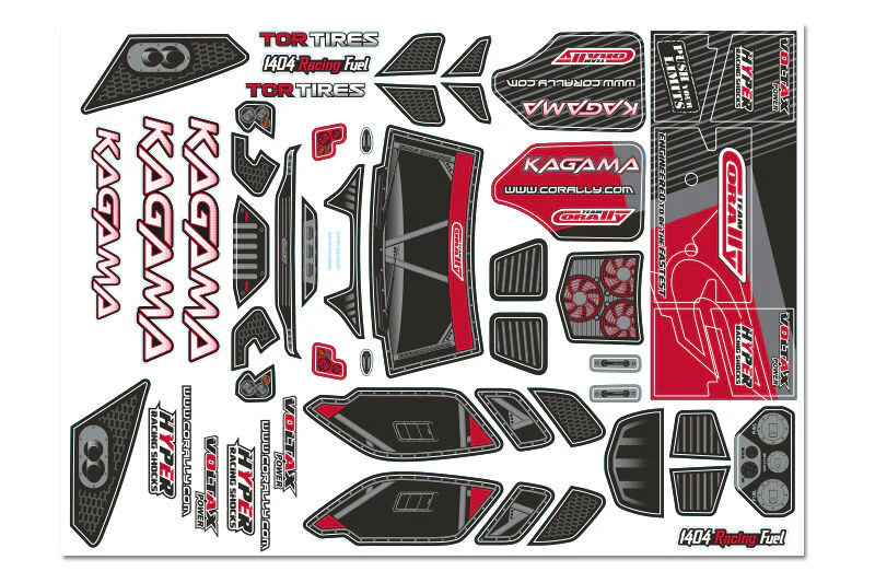 Planche de stickers pour Kagama rouge - C-00180-981-4