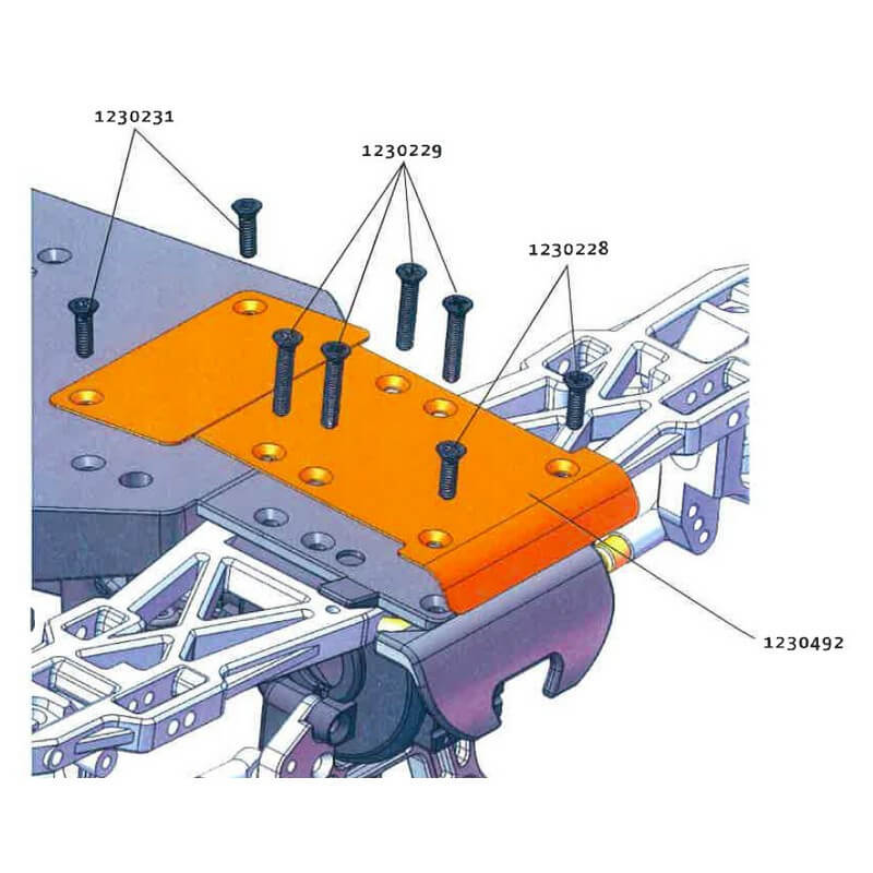 Plaque de protection Avant en Aluminium - Absima 1230492 - Image 2