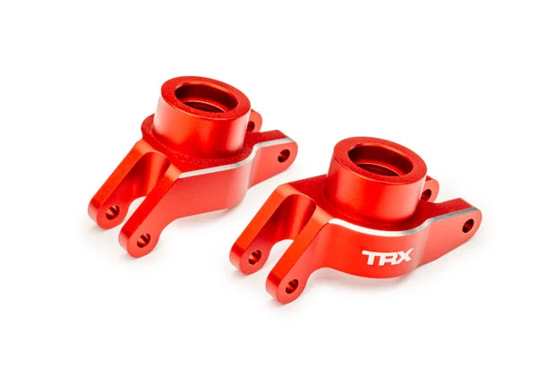 Porte-fusées arrière en aluminium rouge (paire) Maxx, Maxx Slash - Traxxas 10252-RED