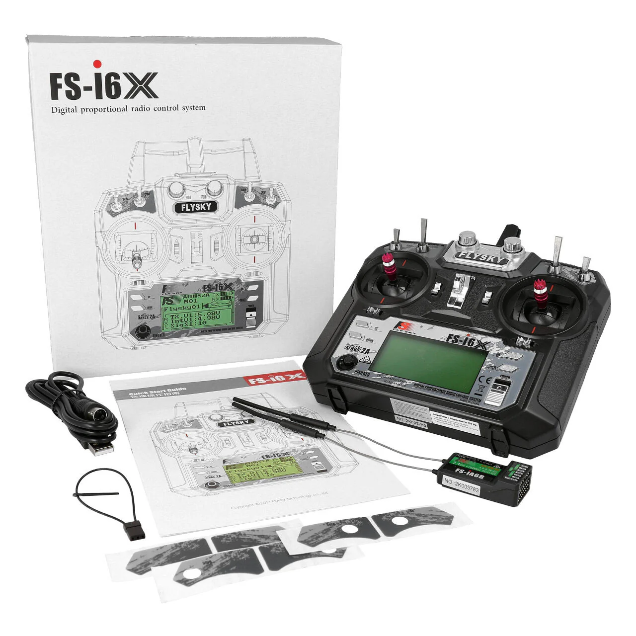 Radio avion 6 voies 2.4GHz Flysky FS I6X - Image 3