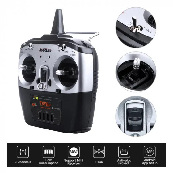 Radio Radiolink 8 voies T8FB BT+ récepteur R8EF - Mode 1 - Image 3