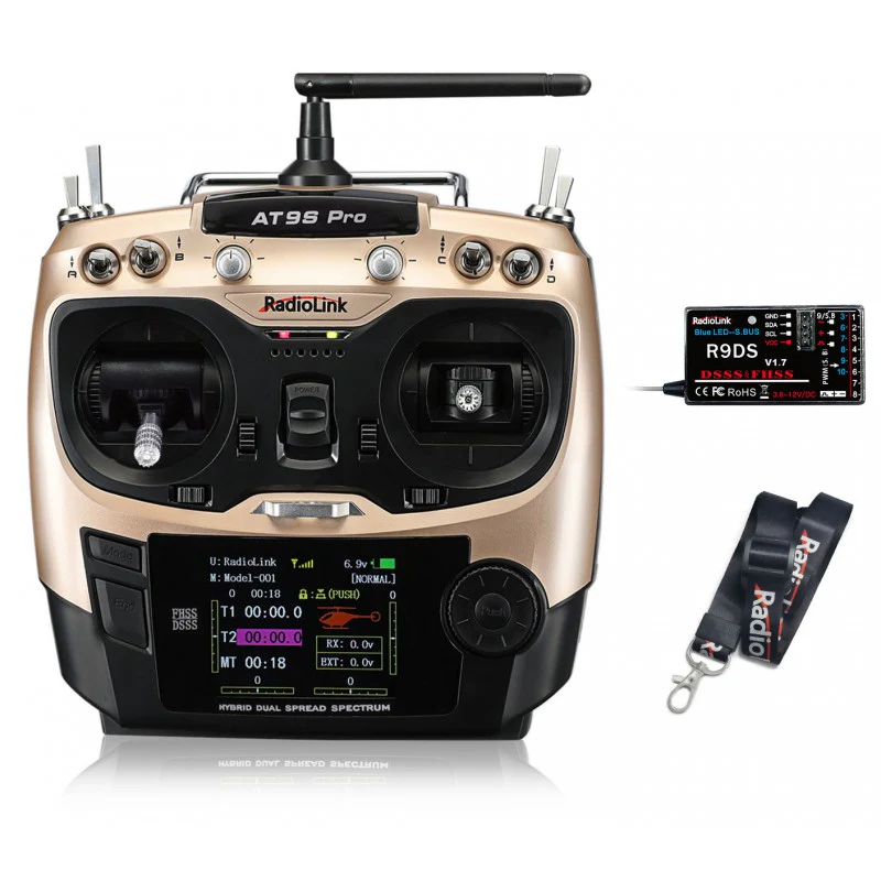 Radio Radiolink AT9S Pro 10/12 voies (Mode 1) avec récepteur R9DS - Image 12