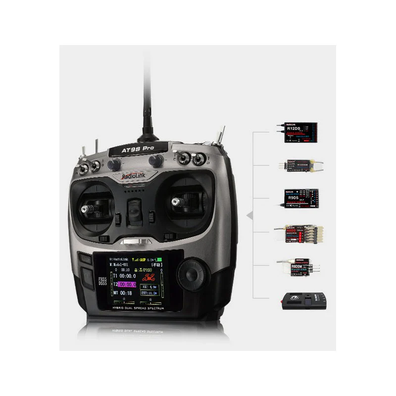 Radio Radiolink AT9S Pro 10/12 voies (Mode 1) avec récepteur R9DS - Image 3
