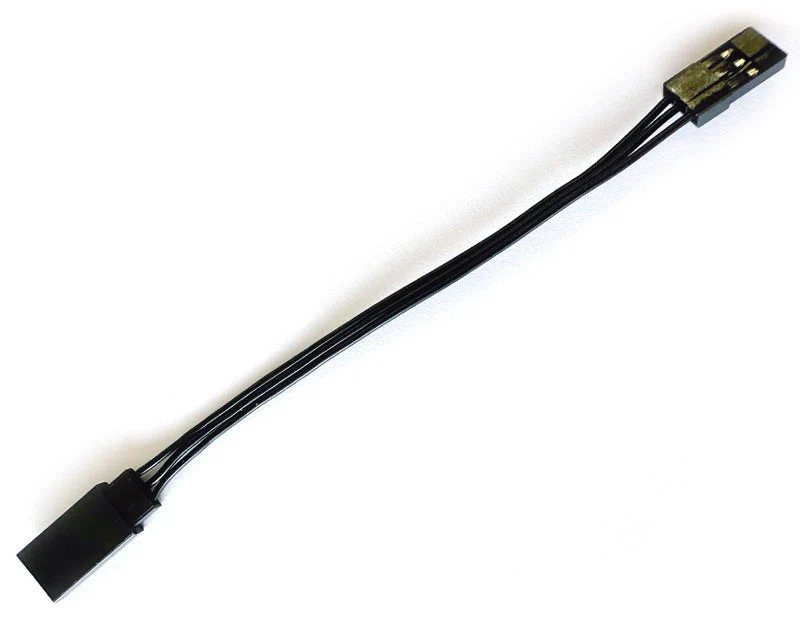 Rallonge de câble servo JR 100 mm noir