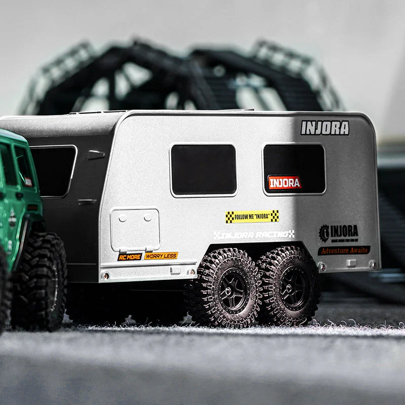 Remorque de camping-car silver INJORA avec attelage pour 1/18 TRX4M - AX-TC09SR - Image 8