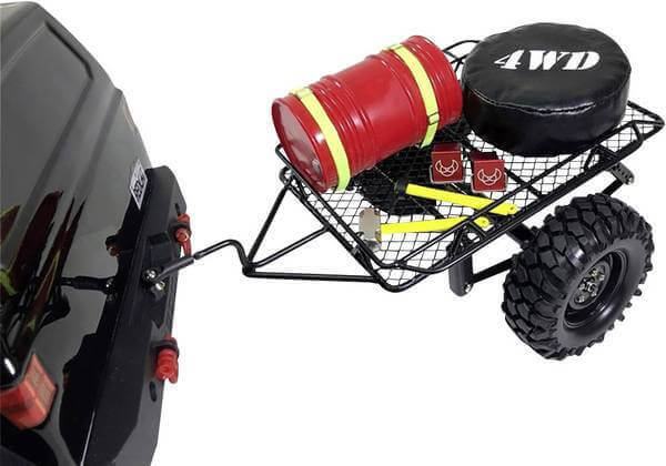 Remorque Tout Terrain en acier simple essieu - Accessoires pour crawler 1/10 - Image 3