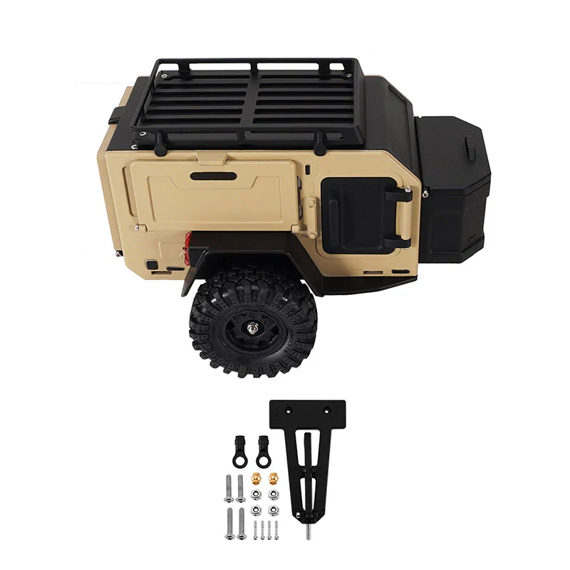 Remorque tout-terrain INJORA pour crawler 1/18 et 1/24 TRX4M SCX24 - DG-TC10YE - Image 2