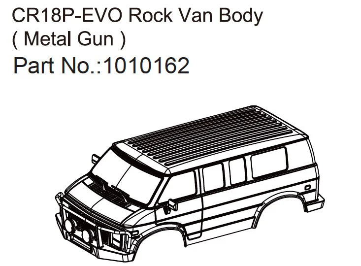 Rock Van Body (silver/black) - EVO 1:18