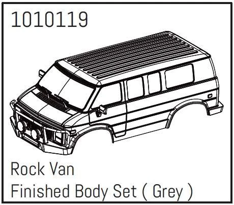 Rock Van PC Body Set (grey) - PRO Crawler 1:18