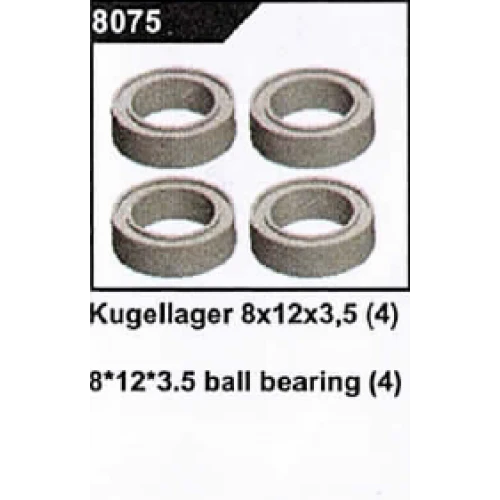 Roulement à billes 8x12x3,5 (x4) - DF Models 8075