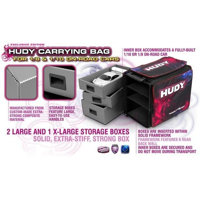 Sac de transport Hudy pour voiture piste 1/10 ou 1/8 - Hudy - 199120 - Image 8