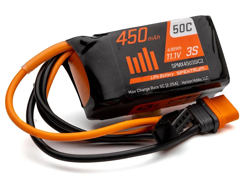 Spektrum Accu lipo 3s 11,1v 450Mah 50C SPMX4503SIC2
