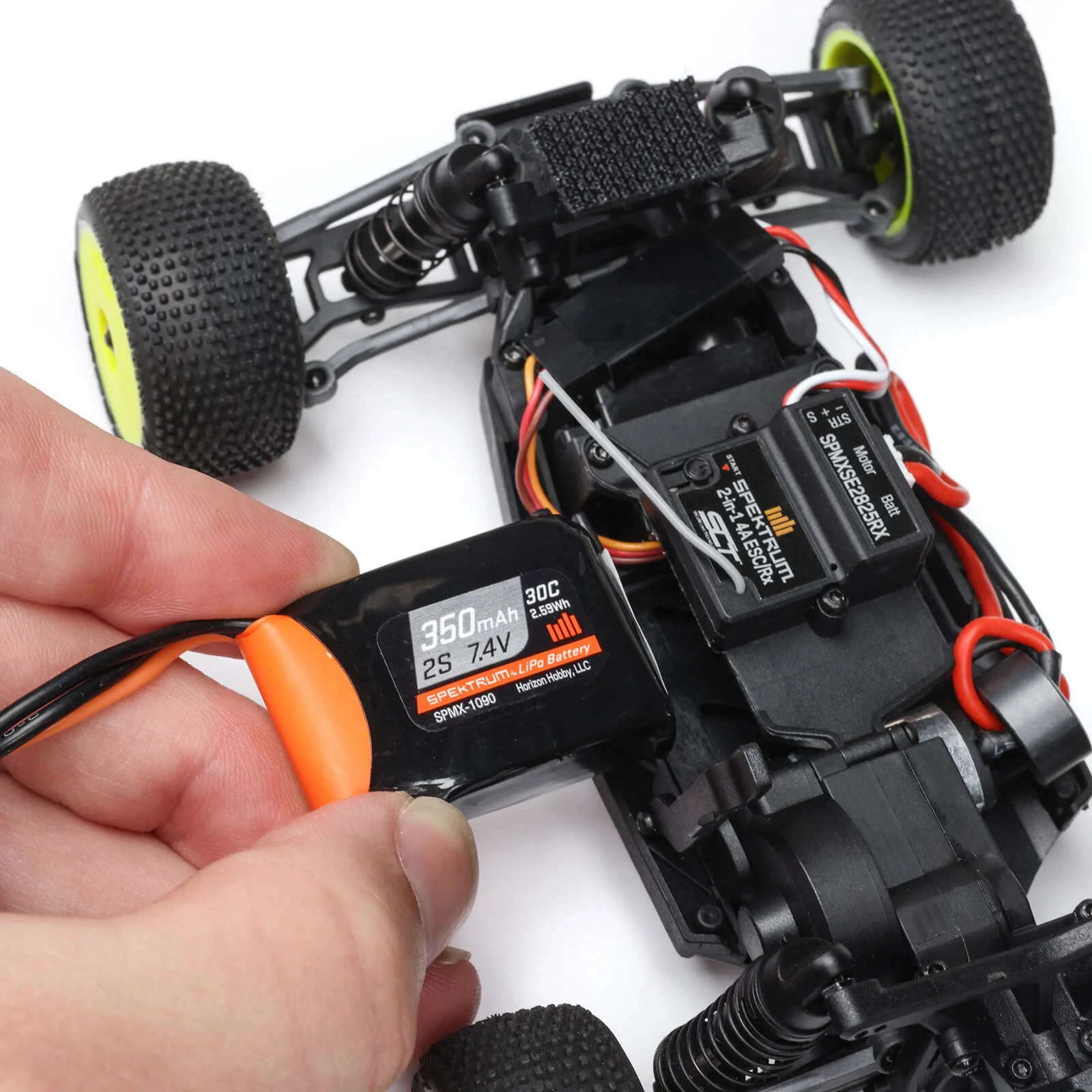 Stadium truck Losi 1/28 Micro-T 2S 2WD RTR blanc LOS-1392T1 - Image 9