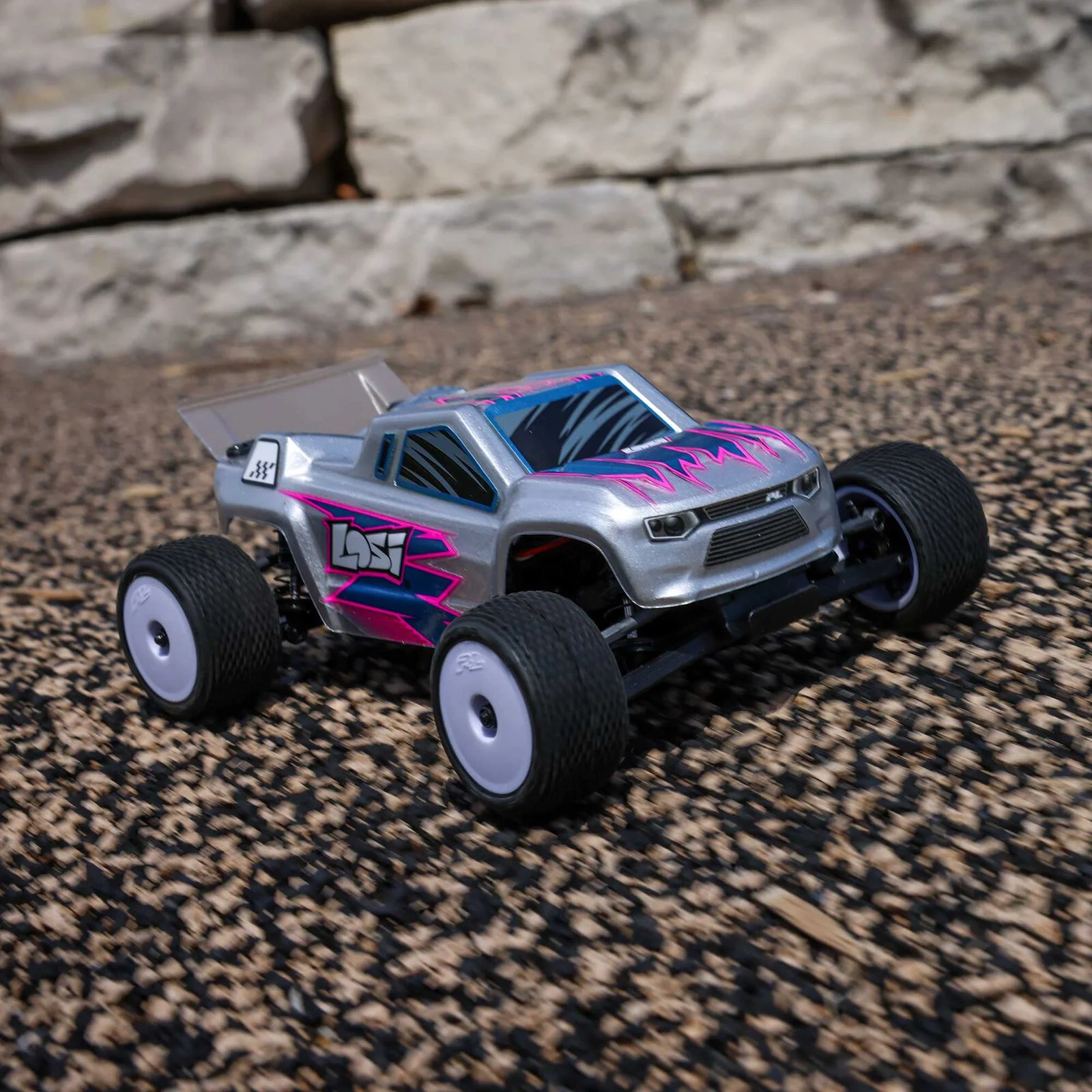 Stadium truck Losi 1/28 Micro-T 2S 2WD RTR gris LOS-1392T2 - Image 9