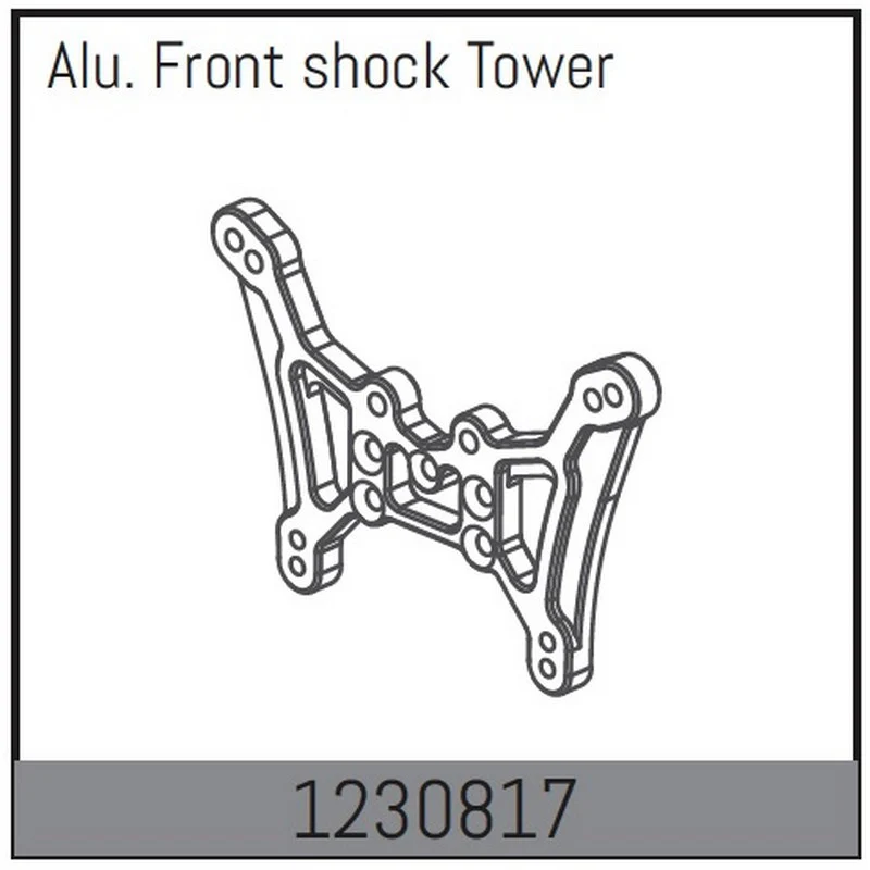Support d'amortisseur avant Alu pour Absima Desert Rock Racer ADB1.4 - 1230817