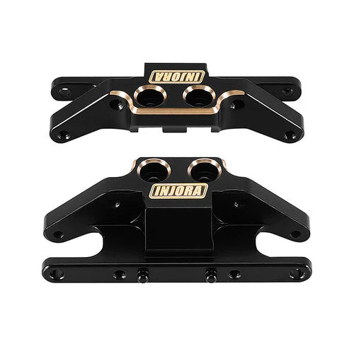 Support de transmission à plaque de protection en laiton noir INJORA pour 1/24 FMS FCX24M