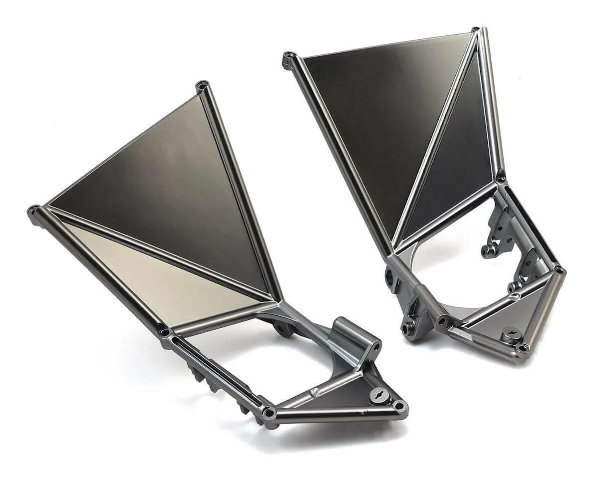 Support de triangle supérieur avant gauche et droit satin chrome - Traxxas 8534X - Image 2