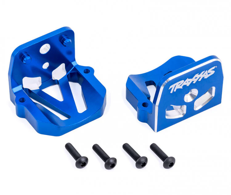 Support moteur avant / arrière Alu anodisés bleu Traxxas 7760