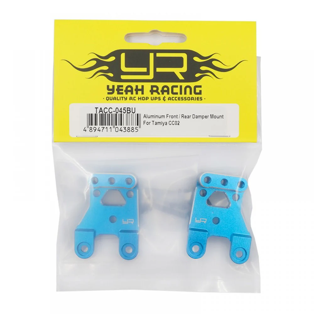 Supports amortisseurs en aluminium pour Tamiya CC02 bleu - Image 2