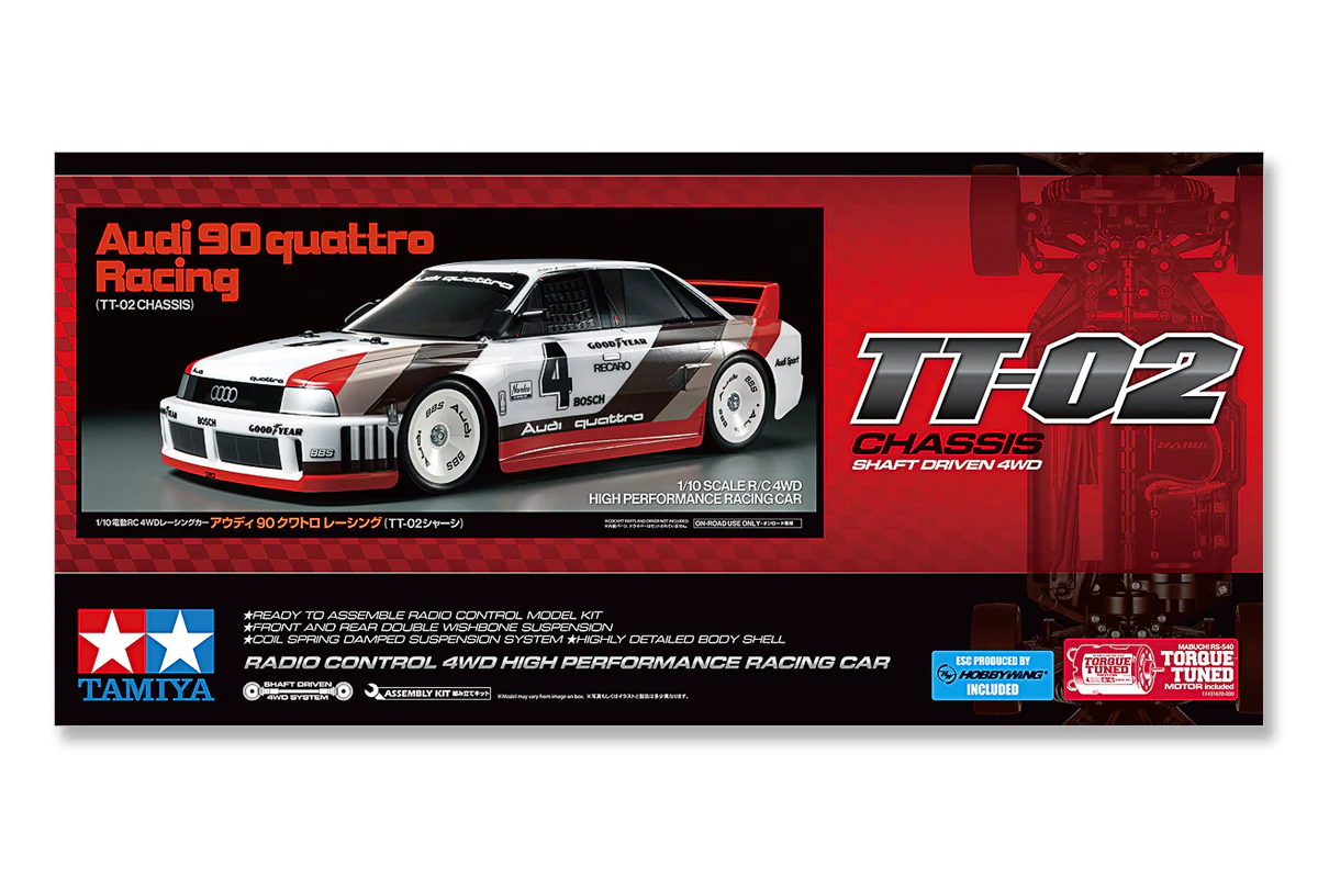 Tamiya Audi 90 Quattro Racing TT02 - 47511 (Carrosserie pré-peinte) - Image 2