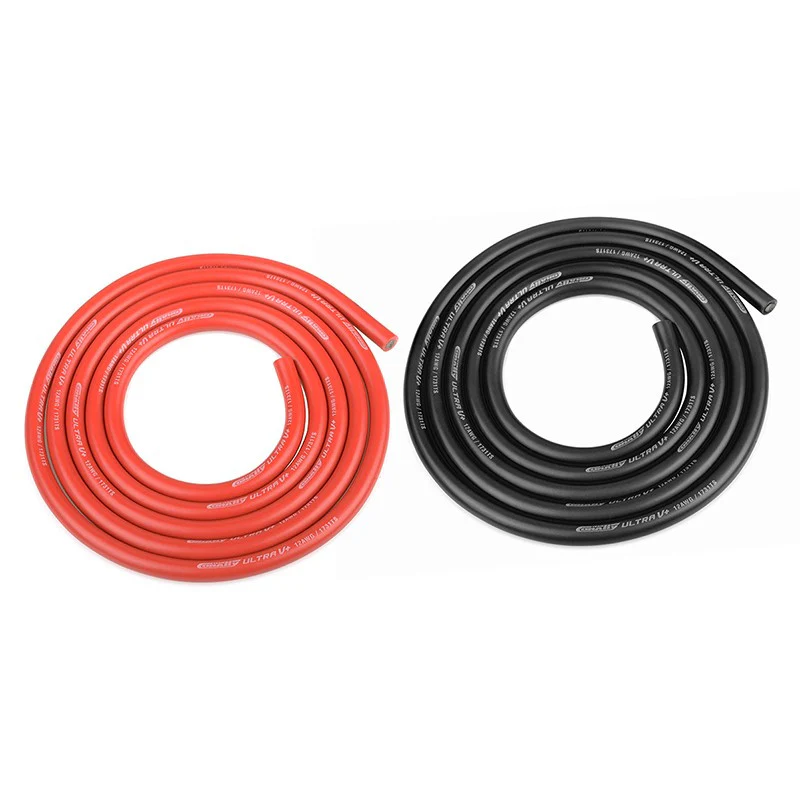 Team Corally - Câble silicone Ultra V+ - Super flexible - Noir et Rouge - 12AWG - 1731 / 0.05 Brins - DE 4.5mm - 2x 1m