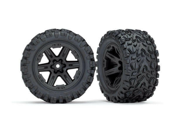 Traxxas 2 roues 2.8 RXT noir AV et ARR Rustler 4x4 VXL 6773