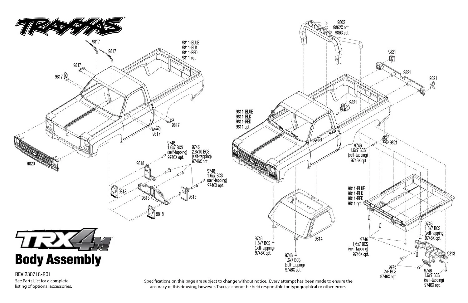 Traxxas TRX4M K10 mini crawler 1/18 RTR - 97064-1 bleu - Image 11