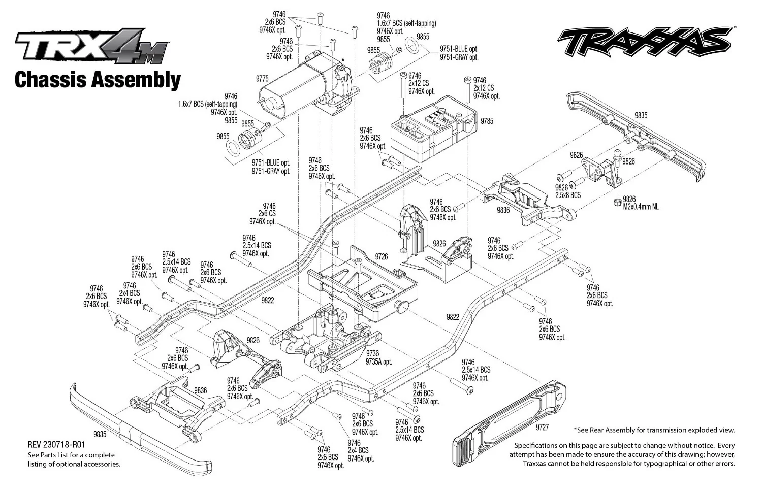Traxxas TRX4M K10 mini crawler 1/18 RTR - 97064-1 bleu - Image 14