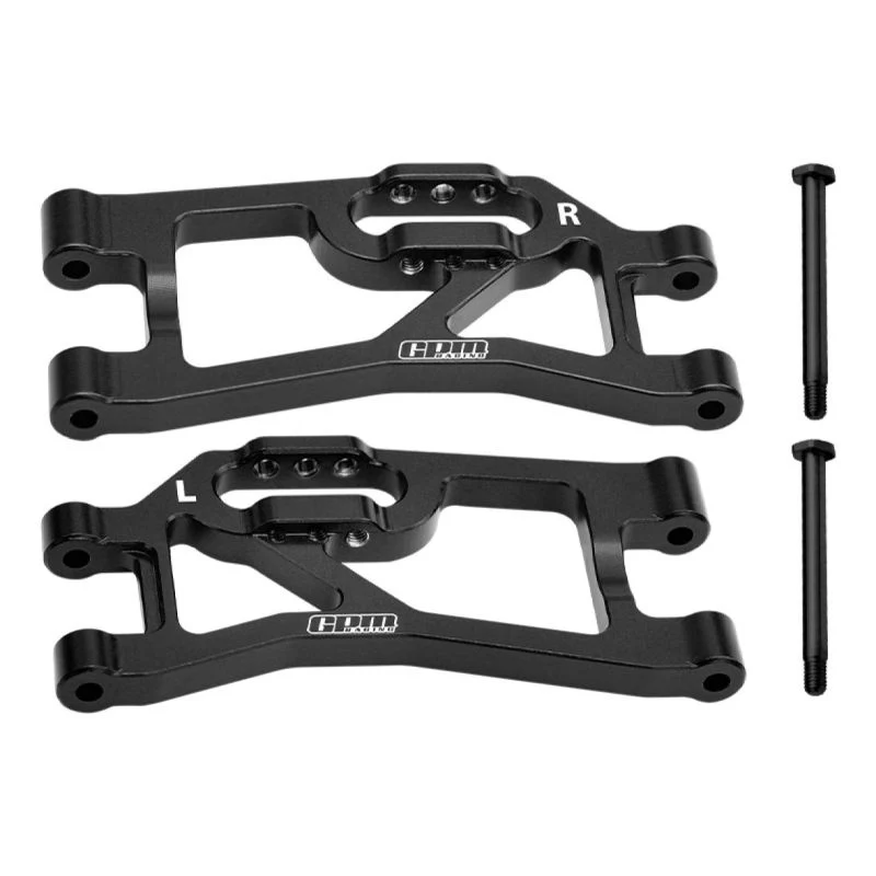 Triangles arrière inférieurs en aluminium noir (2) GPM TRX MiniMaxx - GPMTXMM056BK