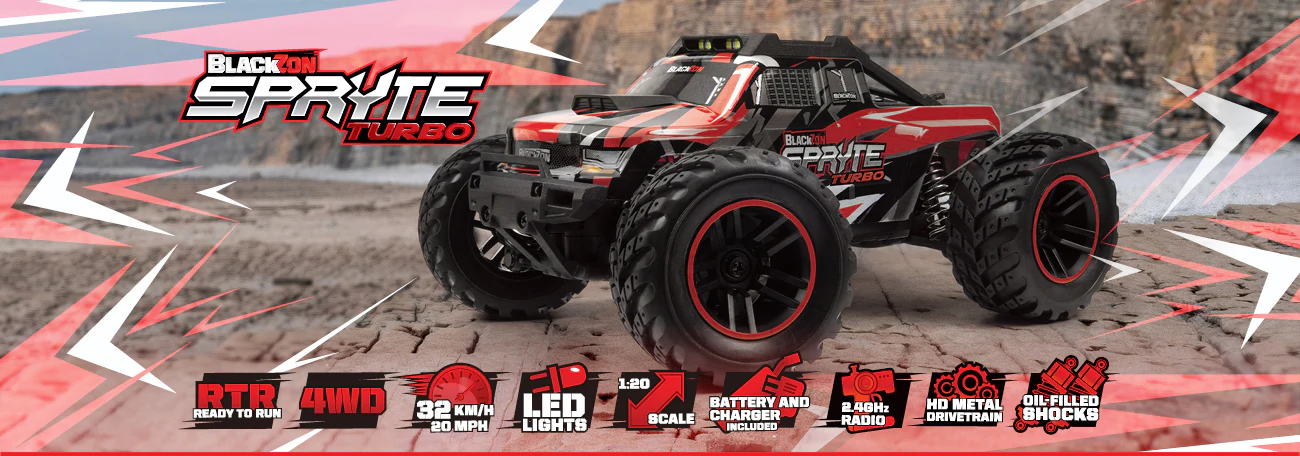 Truck télécommandé 4WD Blackzon Spryte MT Turbo 1/20 RTR rouge - Image 10