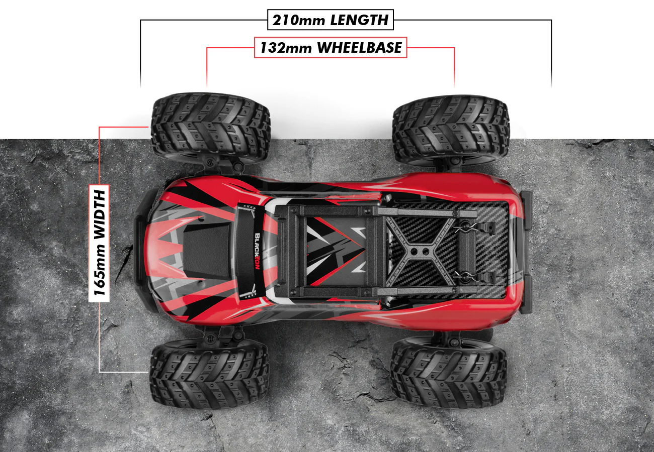 Truck télécommandé 4WD Blackzon Spryte MT Turbo 1/20 RTR rouge - Image 6