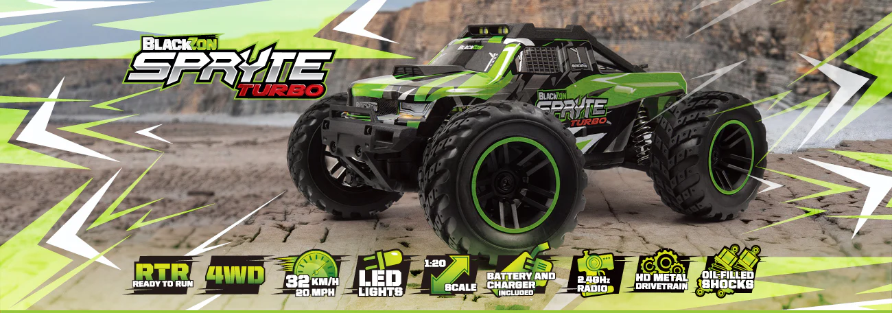 Truck télécommandé 4WD Blackzon Spryte MT Turbo 1/20 RTR vert - Image 9
