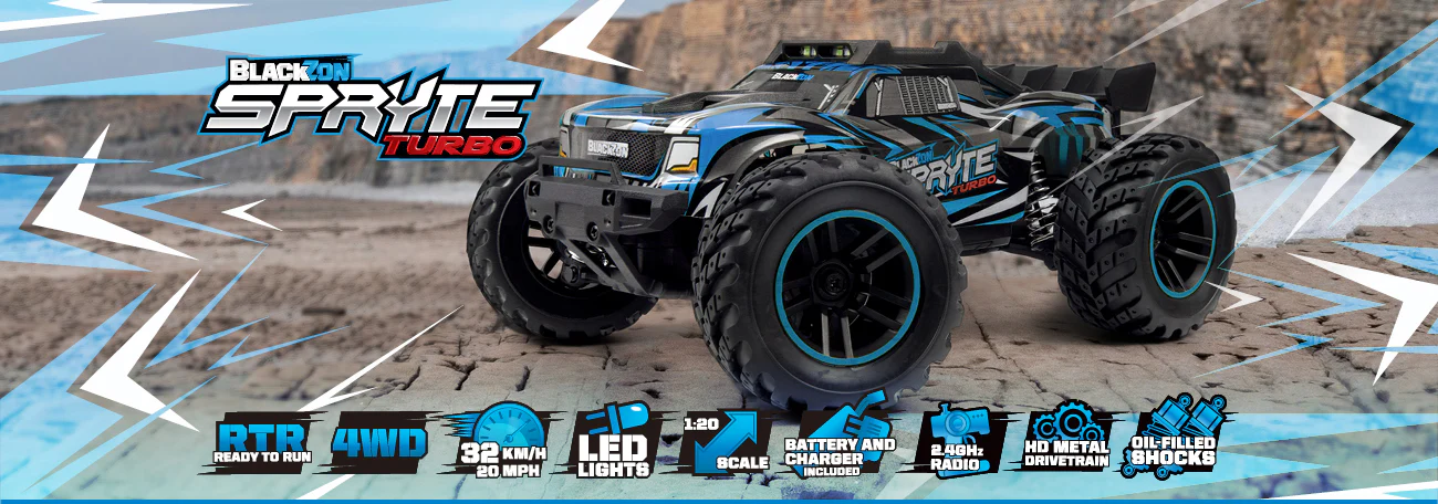 Truck télécommandé 4WD Blackzon Spryte ST Turbo 1/20 RTR bleu - Image 10