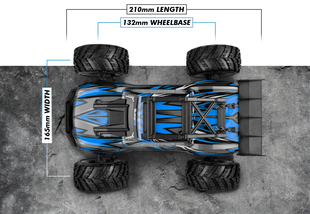 Truck télécommandé 4WD Blackzon Spryte ST Turbo 1/20 RTR bleu - Image 6
