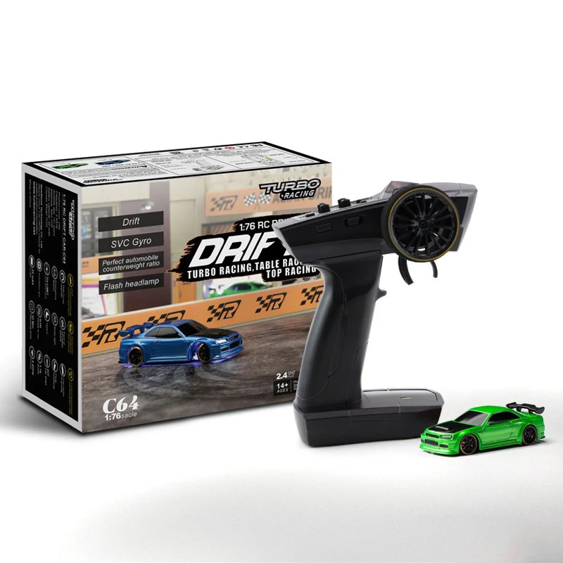 Turbo Racing Micro Drift 1/76ème Verte RTR- TB-C64
