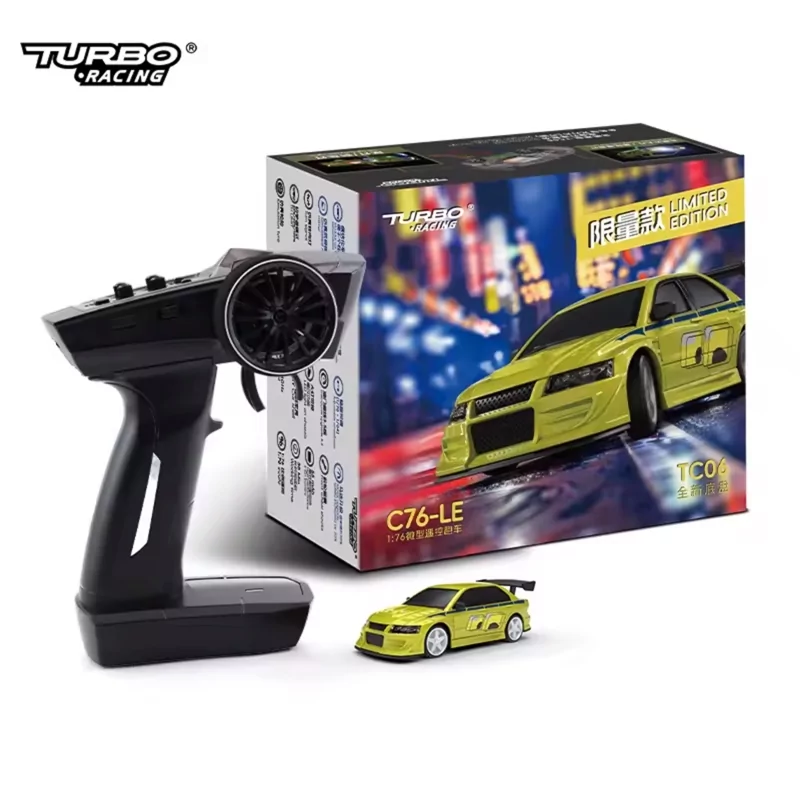 Turbo Racing Micro Sport 1/76ème jaune RTR- TB-C76-LE