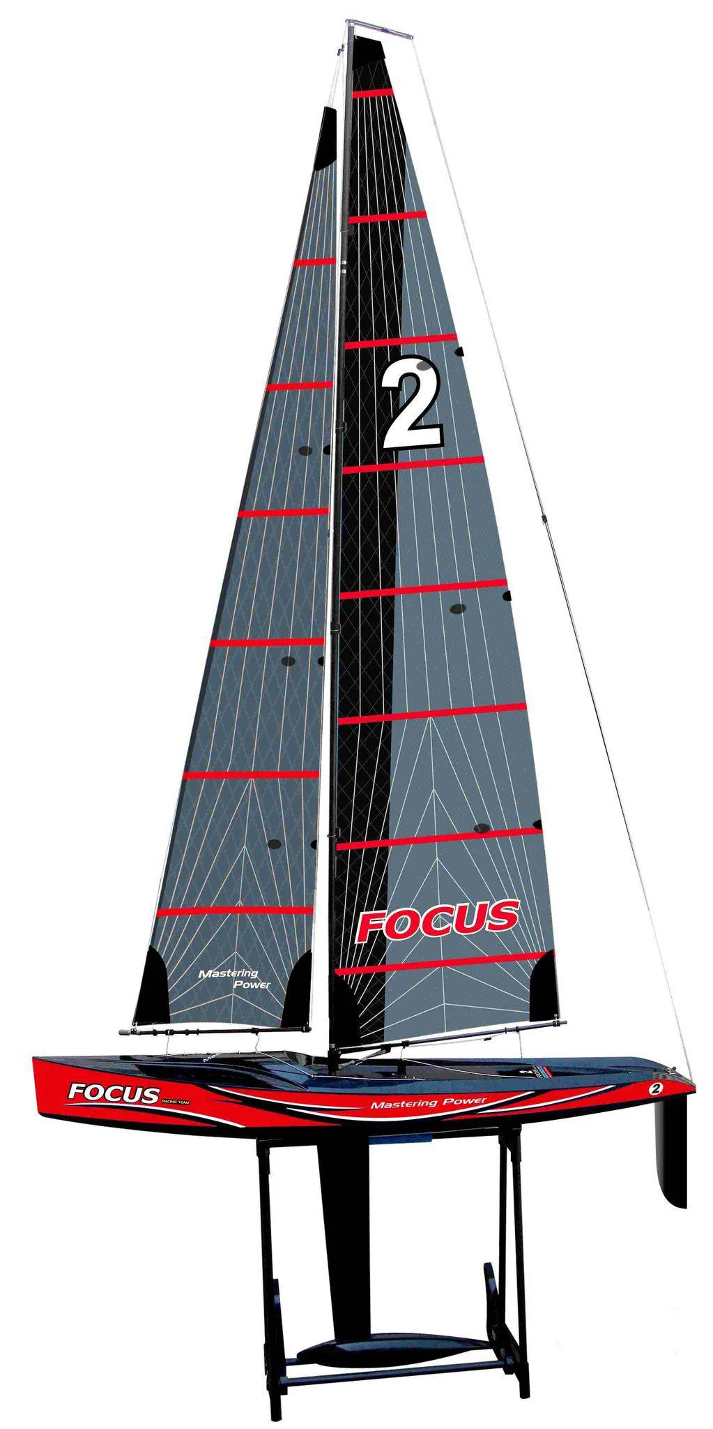 Voilier Radiocommandé Focus V3 RTR - 1 mètre - 2.4Ghz - Joysway 8812 V3 rouge