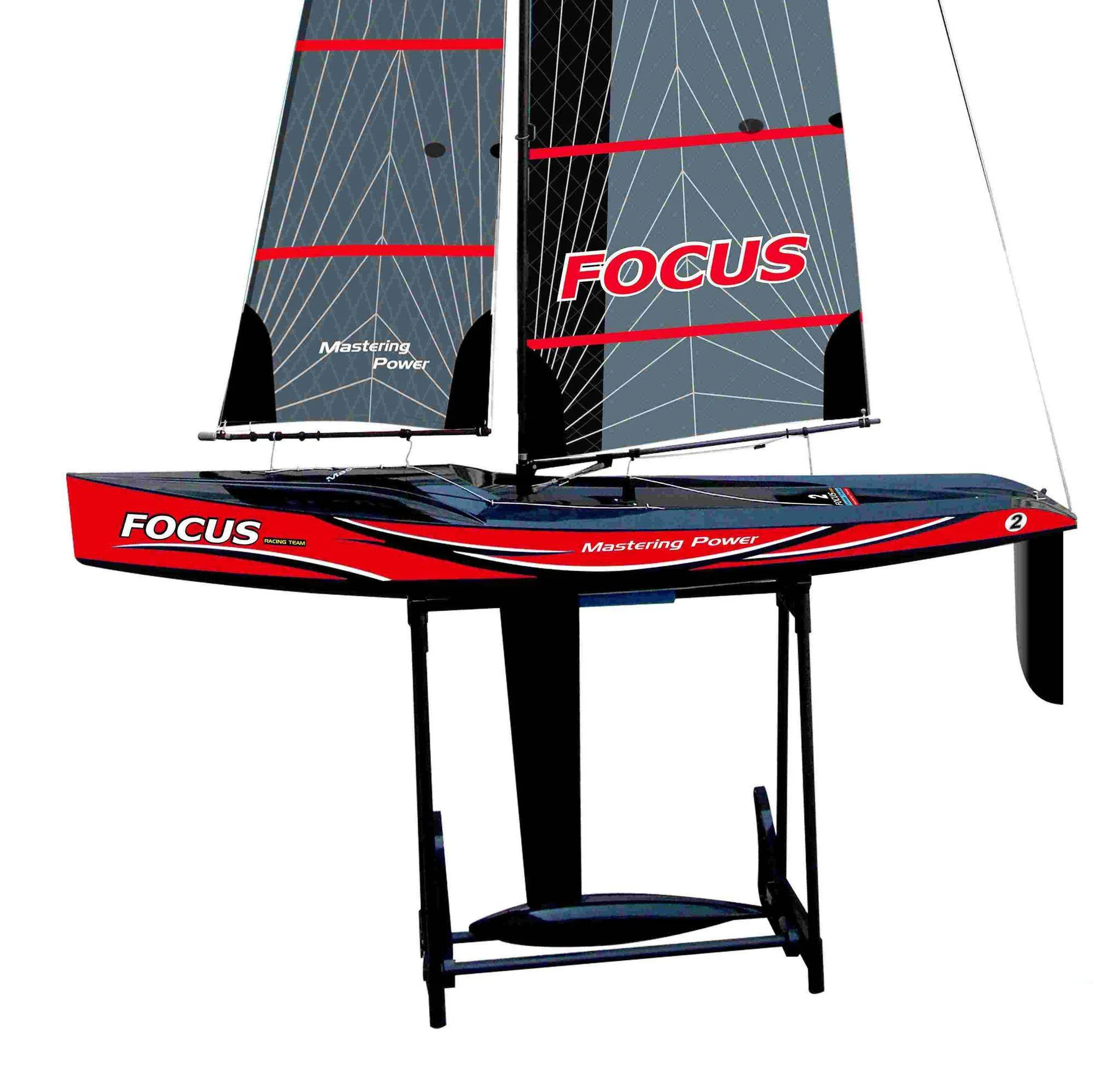 Voilier Radiocommandé Focus V3 RTR - 1 mètre - 2.4Ghz - Joysway 8812 V3 rouge - Image 3