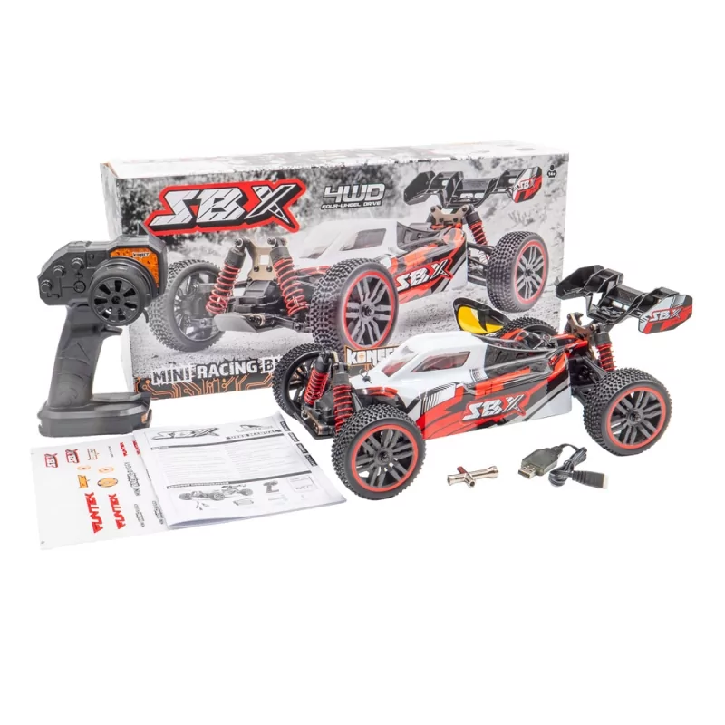 Voiture radiocommandée Funtek SBX Buggy 1/12 XL Rouge 45km/h - Image 6