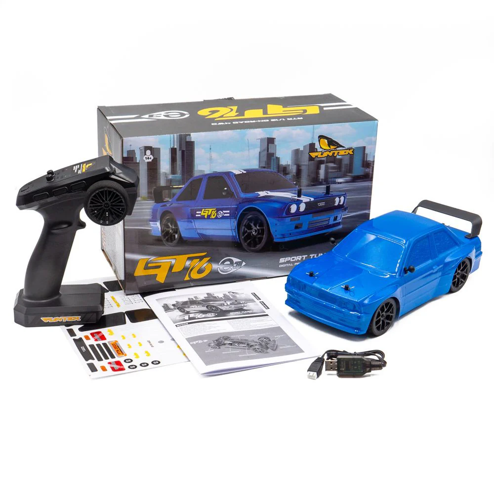 Voiture rc Funtek Touring Car GT16E RTR 1/16 bleu - Image 5