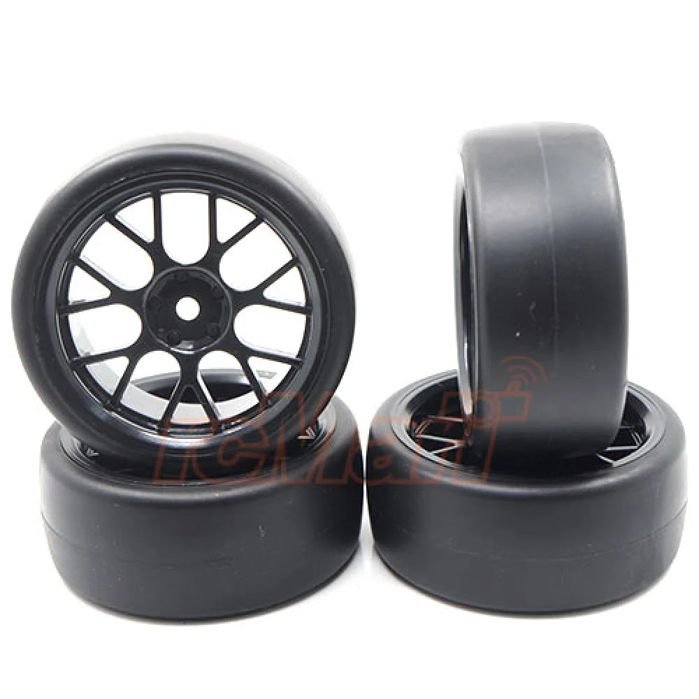 Yeah Racing 4 pneus noir Spec D CS 1/10 drift