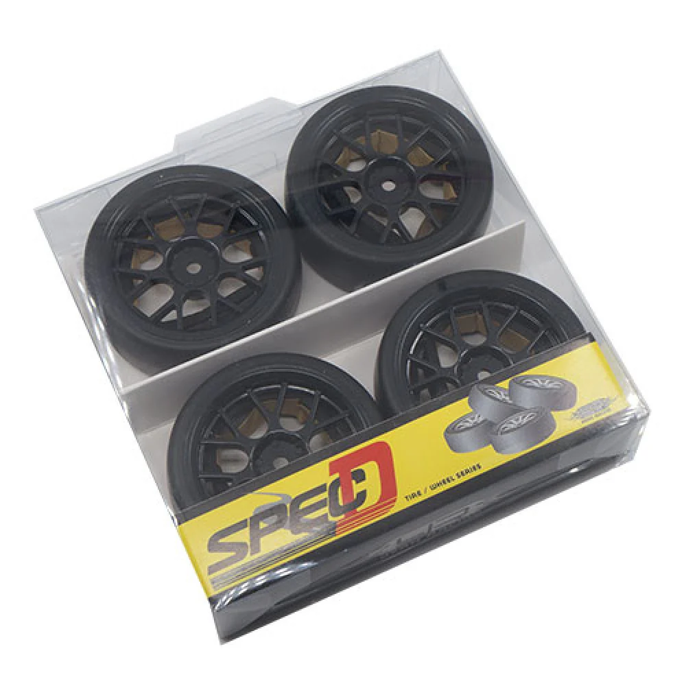 Yeah Racing 4 pneus noir Spec D CS 1/10 drift - Image 2